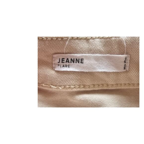 DEAR JOHN Jeanne Mid Rise Flare Women's Pants Jeans, Sz 32, Vanilla - Picture 7 of 13